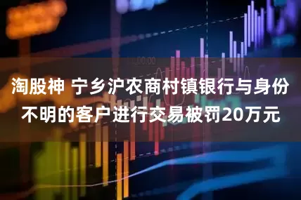 淘股神 宁乡沪农商村镇银行与身份不明的客户进行交易被罚20万元