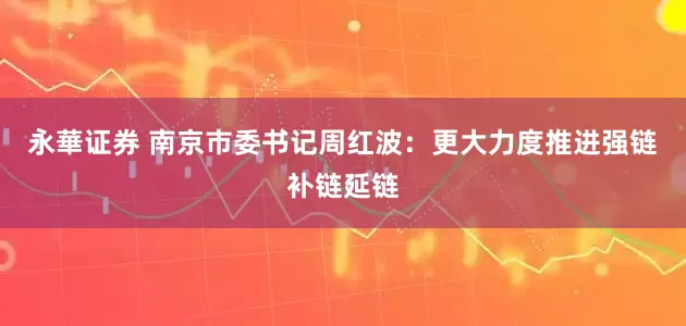 永華证券 南京市委书记周红波：更大力度推进强链补链延链