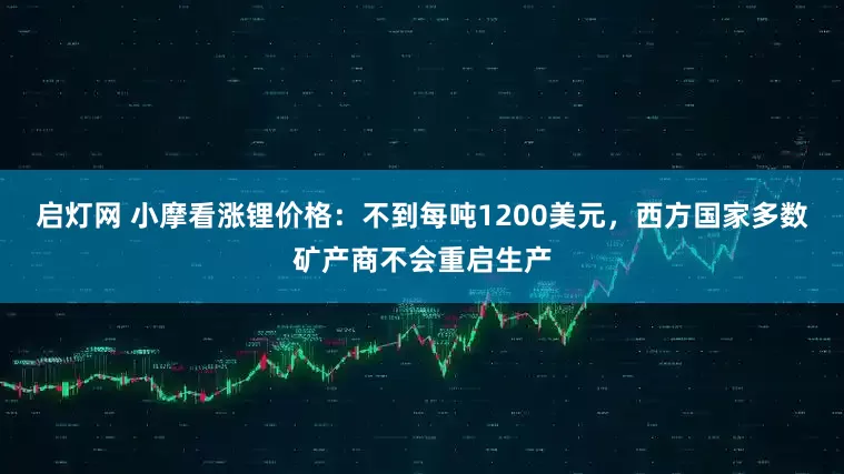 启灯网 小摩看涨锂价格：不到每吨1200美元，西方国家多数矿产商不会重启生产